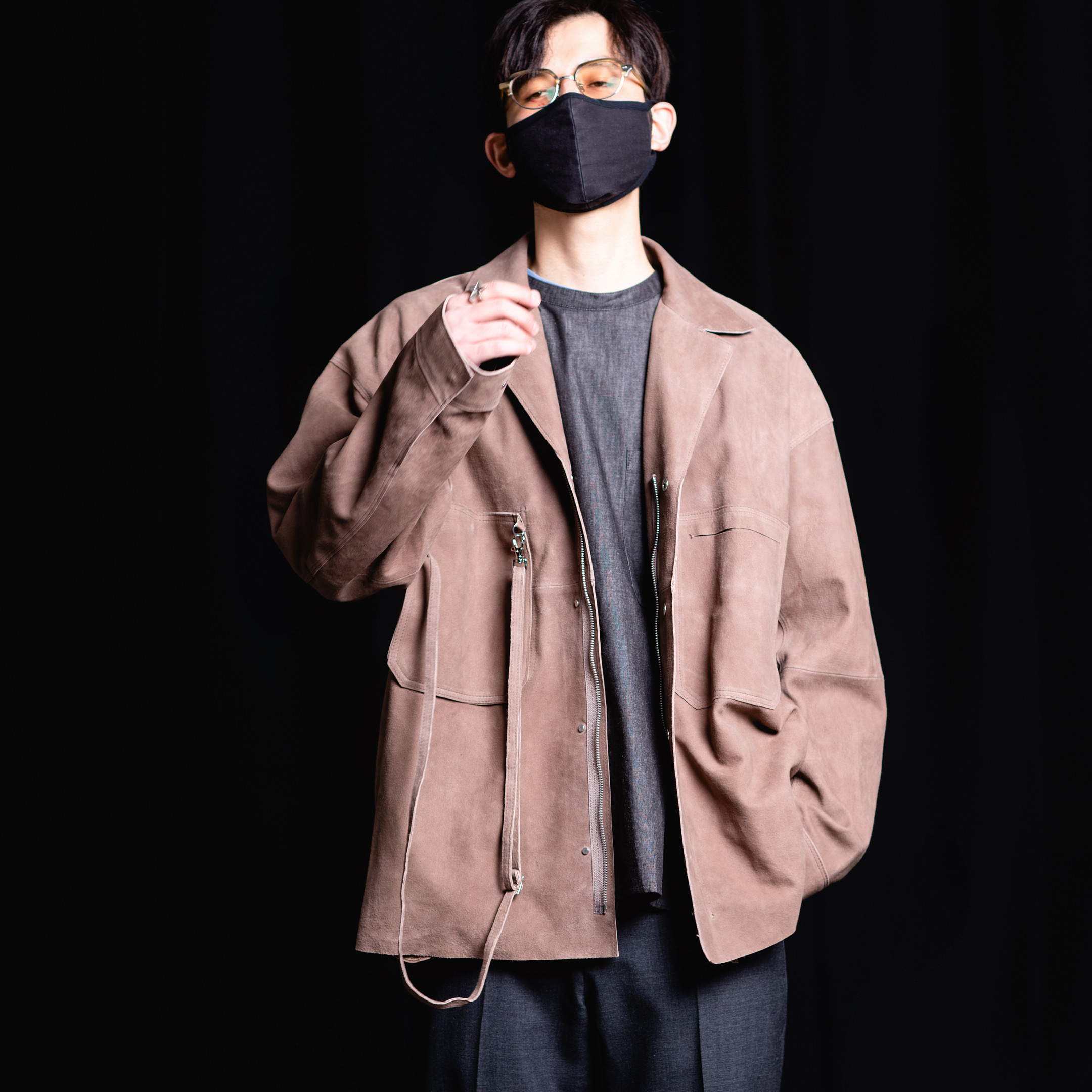 最終値下げ YOKE/SUEDE CUT-OFF SHIRTS JACKET-